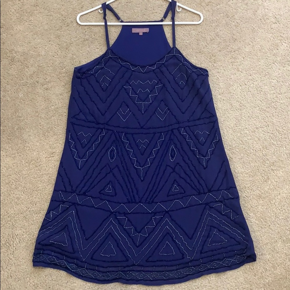 Navy blue beaded dress